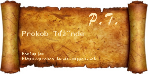 Prokob Tünde névjegykártya
